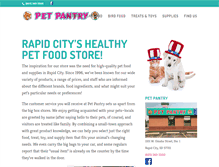 Tablet Screenshot of petpantrystore.com